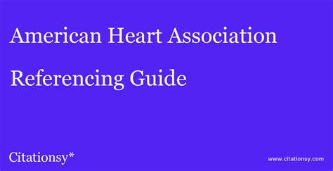 citing the american heart association