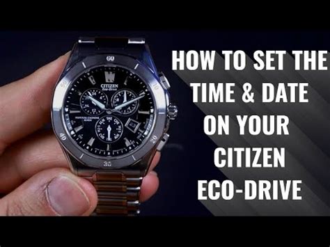 citizen watch eco drive setting instruction
