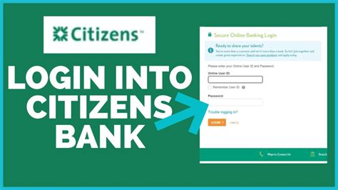 citizens bank change password