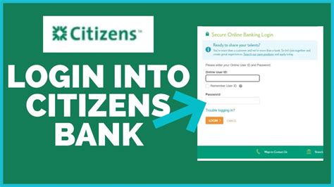 citizens bank checking log in