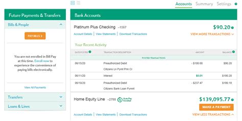 citizens bank heloc log in