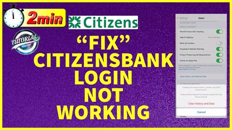 citizens bank login not working