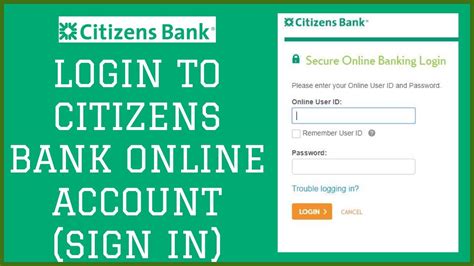 citizens bank online checking login