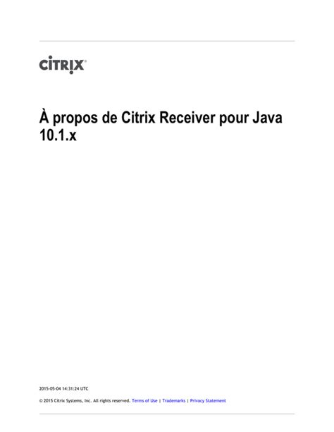 Citrix Receiver Java Requirements