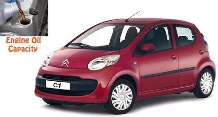 citroen c1 engine oil capacity