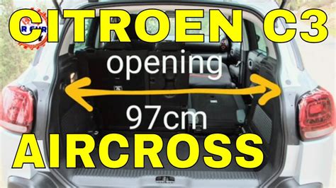 citroen c3 aircross boot dimensions