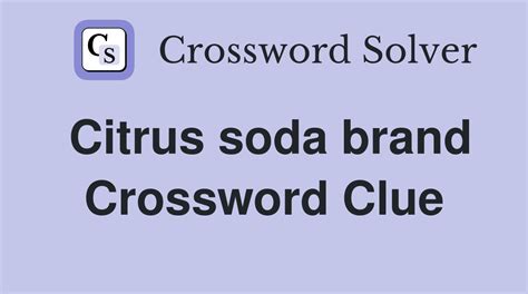 citrus soda brand crossword