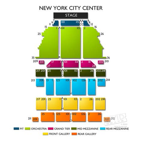 city center seating chart