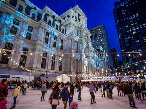 city hall ice skating philly