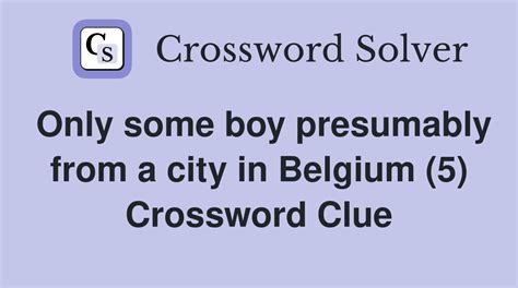 city in belgium crossword