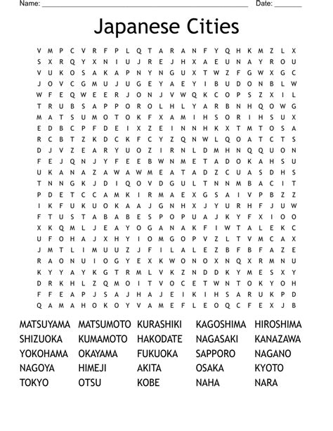 city in honshu japan crossword clue