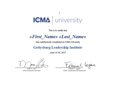 city manager certification icma