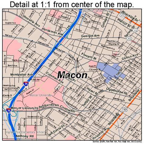 city map of macon ga with streets