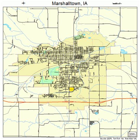 city map of marshalltown iowa
