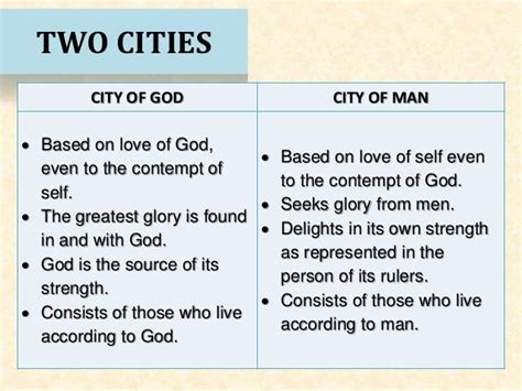 city of god vs city of man augustine