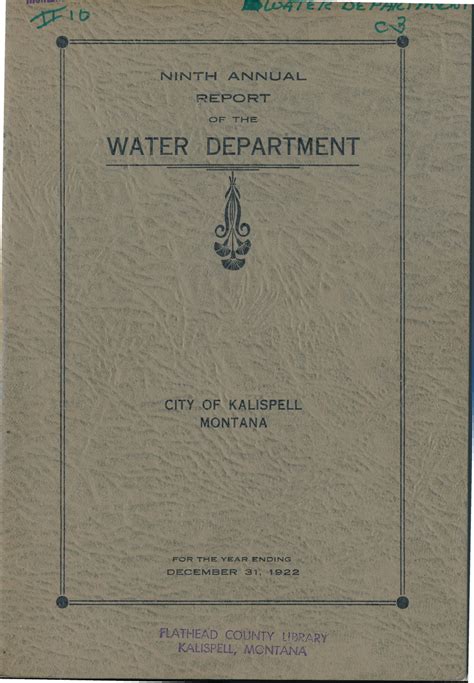 city of kalispell water department