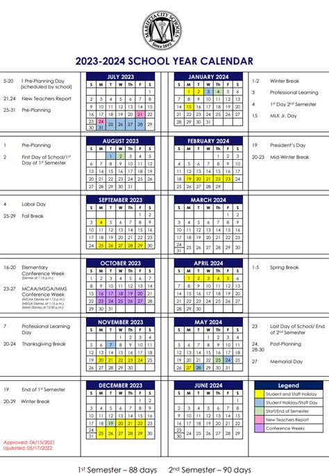 city of marietta school calendar