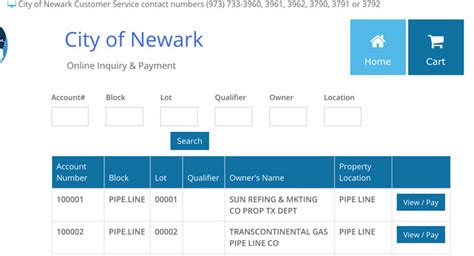 city of newark property tax payment online