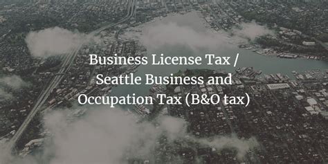 city of seattle business and occupation tax