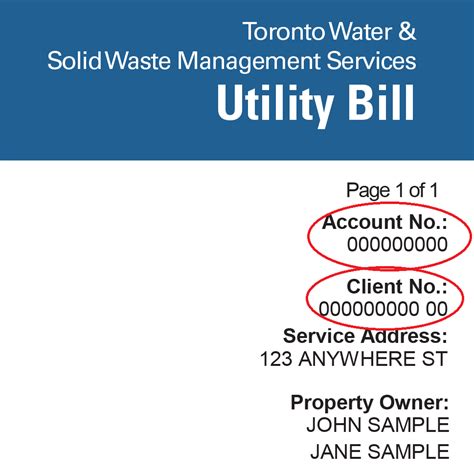 city of toronto utility account