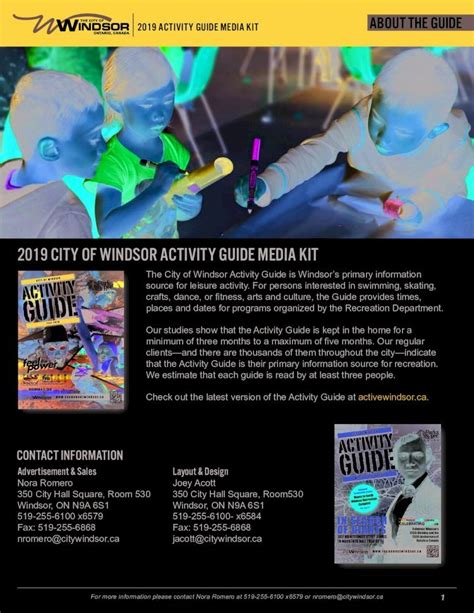 city of windsor activity guide