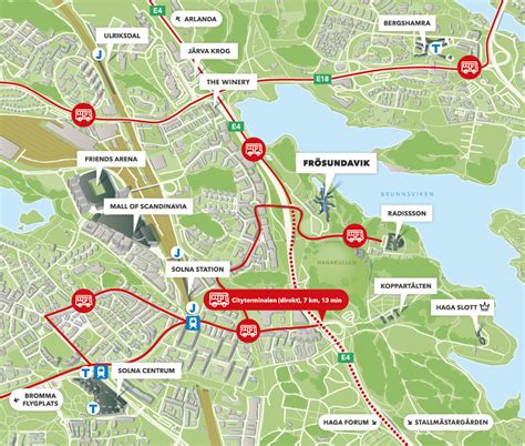 Vägbeskrivningar till Cityterminalen i Stockholm med Buss, Tunnelbana