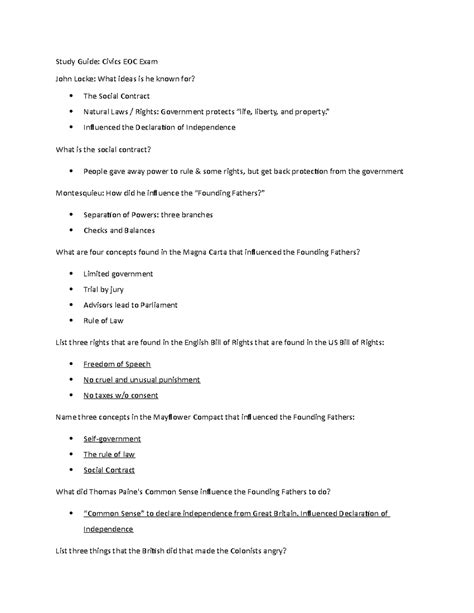 civics eoc study guide