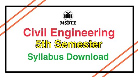 civil engineering 5th sem syllabus