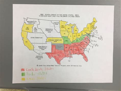 civil war battles map activity