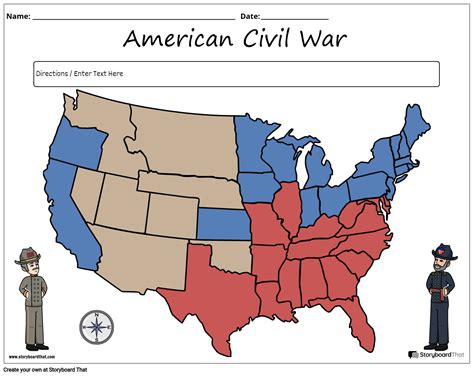 civil war map activity pdf