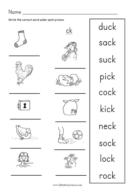 Ck Phonics Activity Sheets