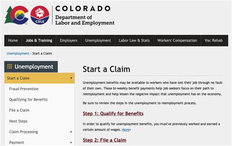 claiming unemployment in colorado