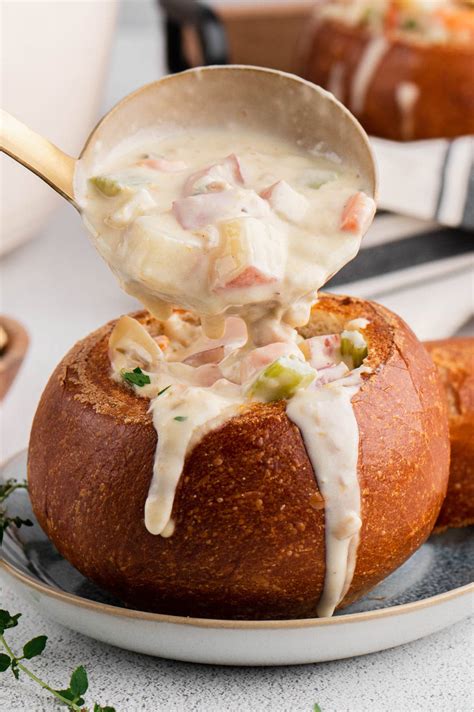 Clam Chowder In Bread Bowl