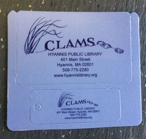 Clams Library Card