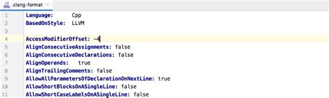 clang format file example
