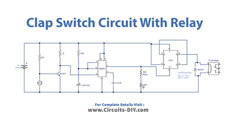 Clap Switch Circuit With Relay