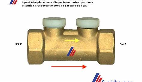 Clapet EP bouchon laiton, eau potable, clapet anti retour