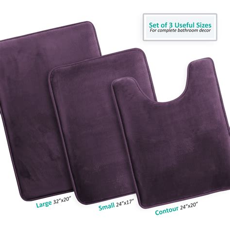 Clara Clark Memory Foam Bath Mat Set