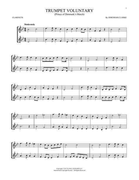 clarinet and trumpet duet free sheet music