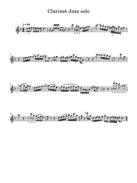Clarinet Jazz Solo