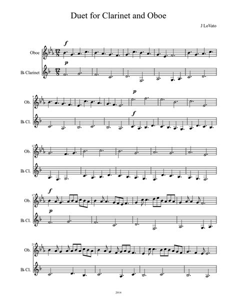 Clarinet Oboe Duet