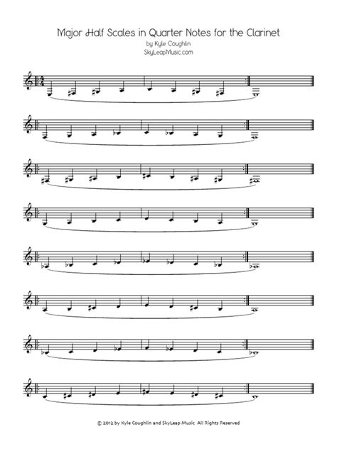 Clarinet Quarter Notes