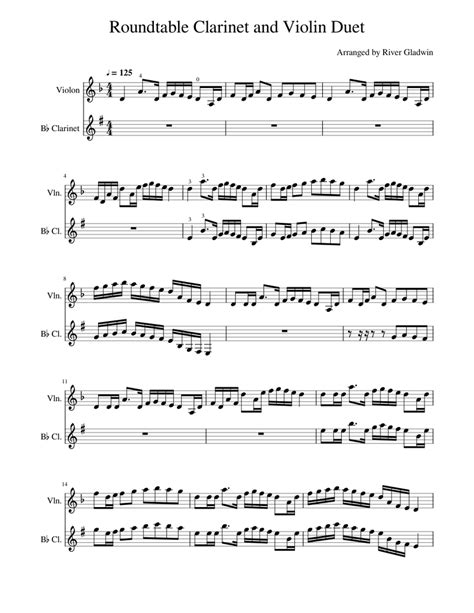 Clarinet Violin Duet