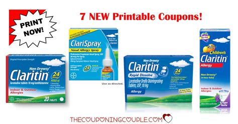 6 Claritin Printable Coupons 31 in Savings PRINT NOW!! Claritin