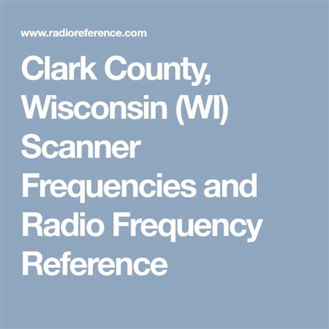 clark county scanner frequencies