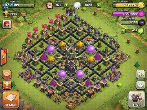 Top 10 Clash Of Clans Town Hall Level 9 Defense Base Design Best Clash