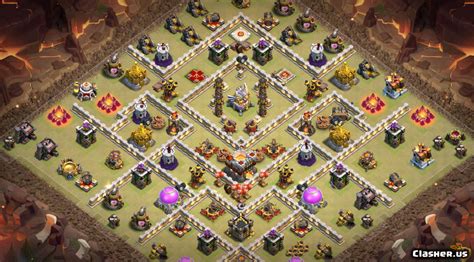 clash of clans 11 town hall war base