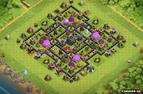 clash of clans 9 town hall base