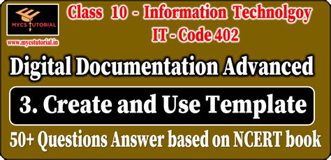 class 10 digital documentation question answer ncert