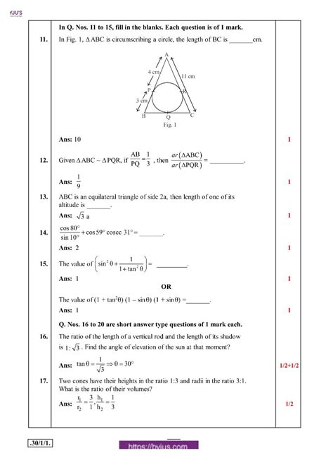class 10 maths questions and answers